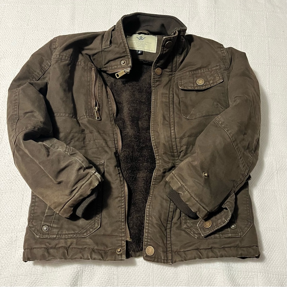 WEN Dark Brown Jacket with Zipper Details